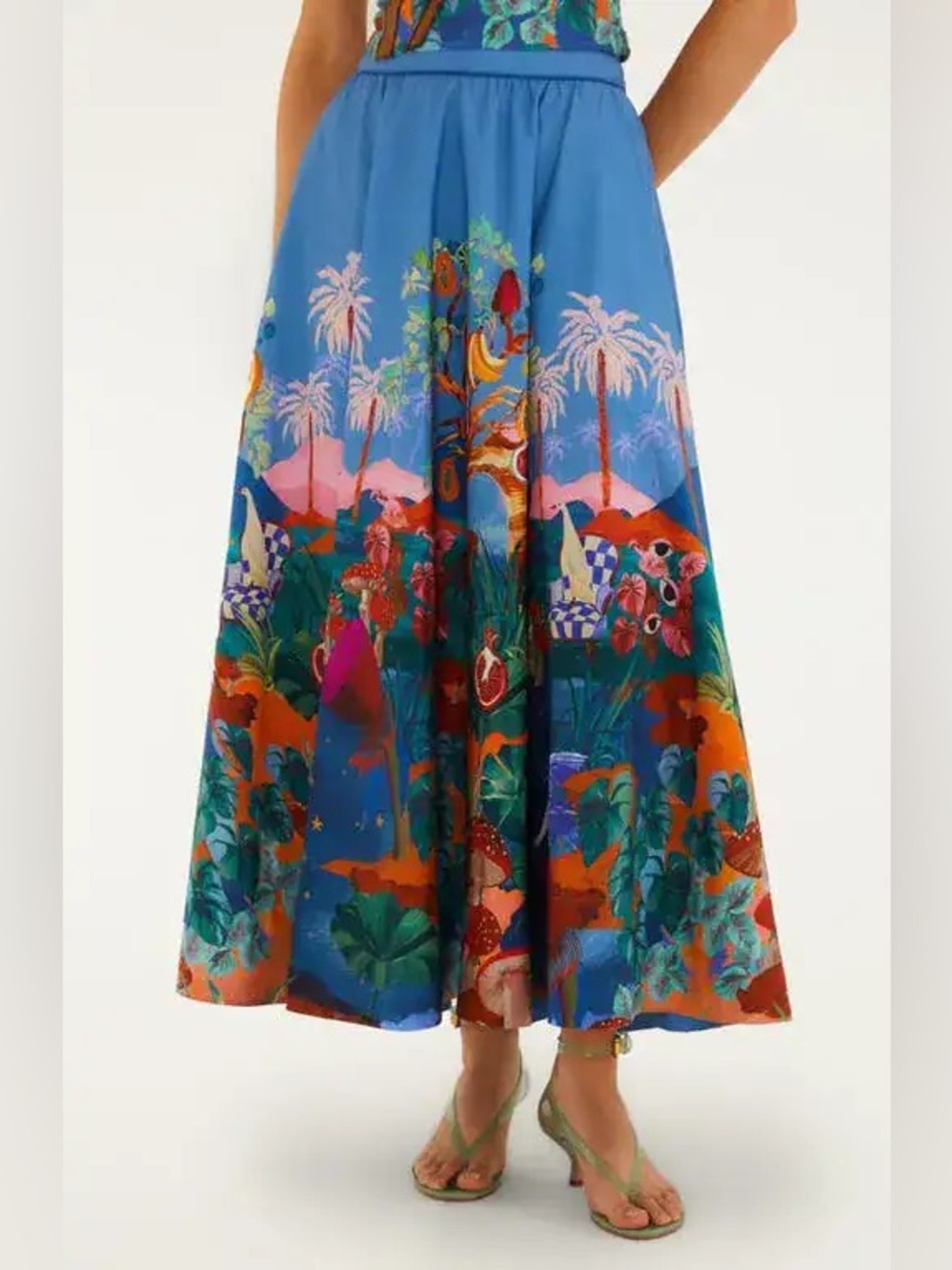 FARM Rio Dream Landscape Organic Cotton Maxi Skirt - Picture 5 of 10